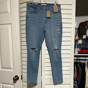 Levi’s 721 High Rise Skinny Women's Blue Jeans size 33 16 Medium